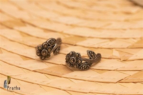 Marcasite Flower Studds-0