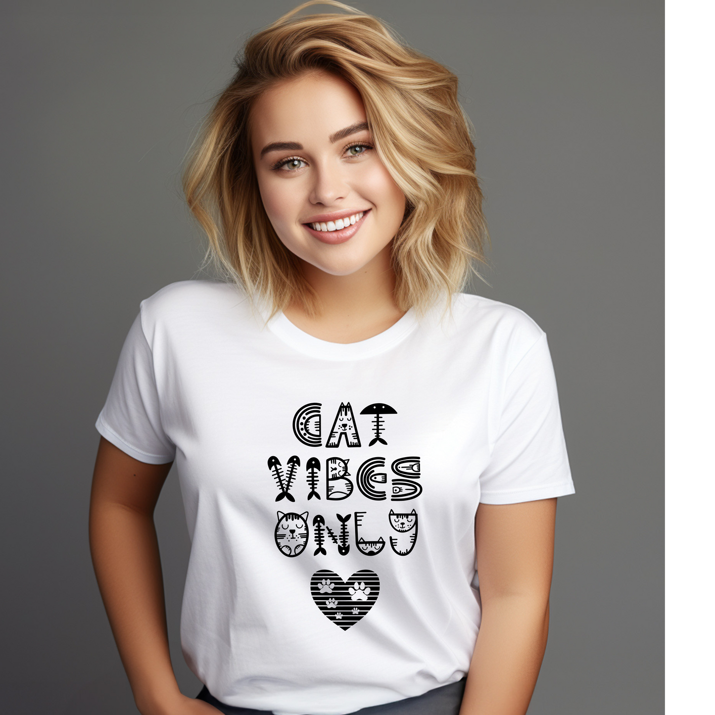 zarvaya cat lover round neck tshirt