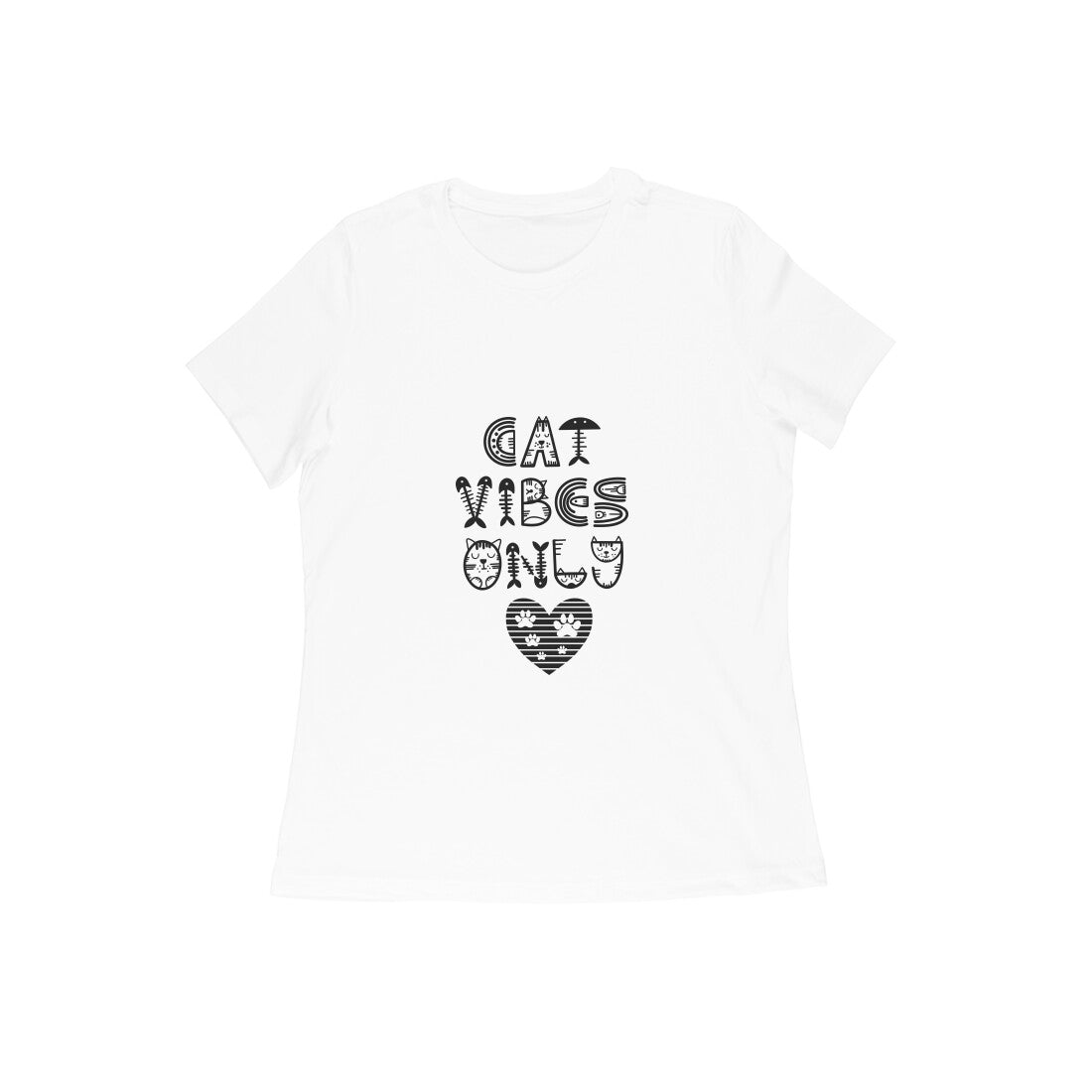 zarvaya cat lover round neck tshirt